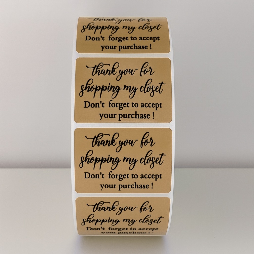 Thank You For Shopping My Closet Stickers Poshmark Labels